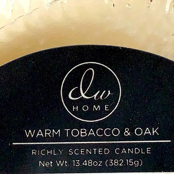 DW HOME CANDLE WARM TOBACCO & OAK RICHLY SCENTED NEW CHALKBOARD 1 WICK 13.4 OZ - Picture 4 of 4